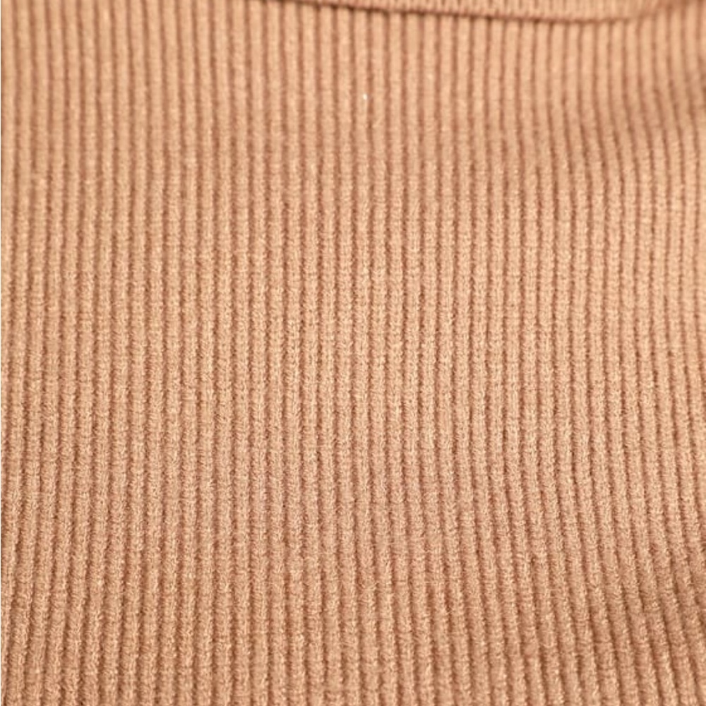 Lulus “Lets Cuddle Tan Cowel Neck Sweater” - Picture 4 of 8